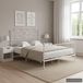 Maison Exclusive - Cadre de lit et tête de lit sans matelas blanc 160x200 cm métal