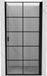 Mexen Mist-B porte battante seuil de douche droite 80, grille noire, noir
