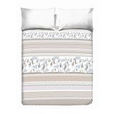 PENSIERI DELICATI Sprei voor tweepersoonsbed, 260 x 280 cm, 100% piqué-katoen, patroon Baubu, beige