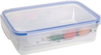 Excellent Houseware Boîte de conservation - 1400 ml - transparent - plastique - 23 x 16 x 6,5 cm - Fermeture hermétique