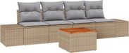 vidaXL Tuinbank - Beige - Polyrattan