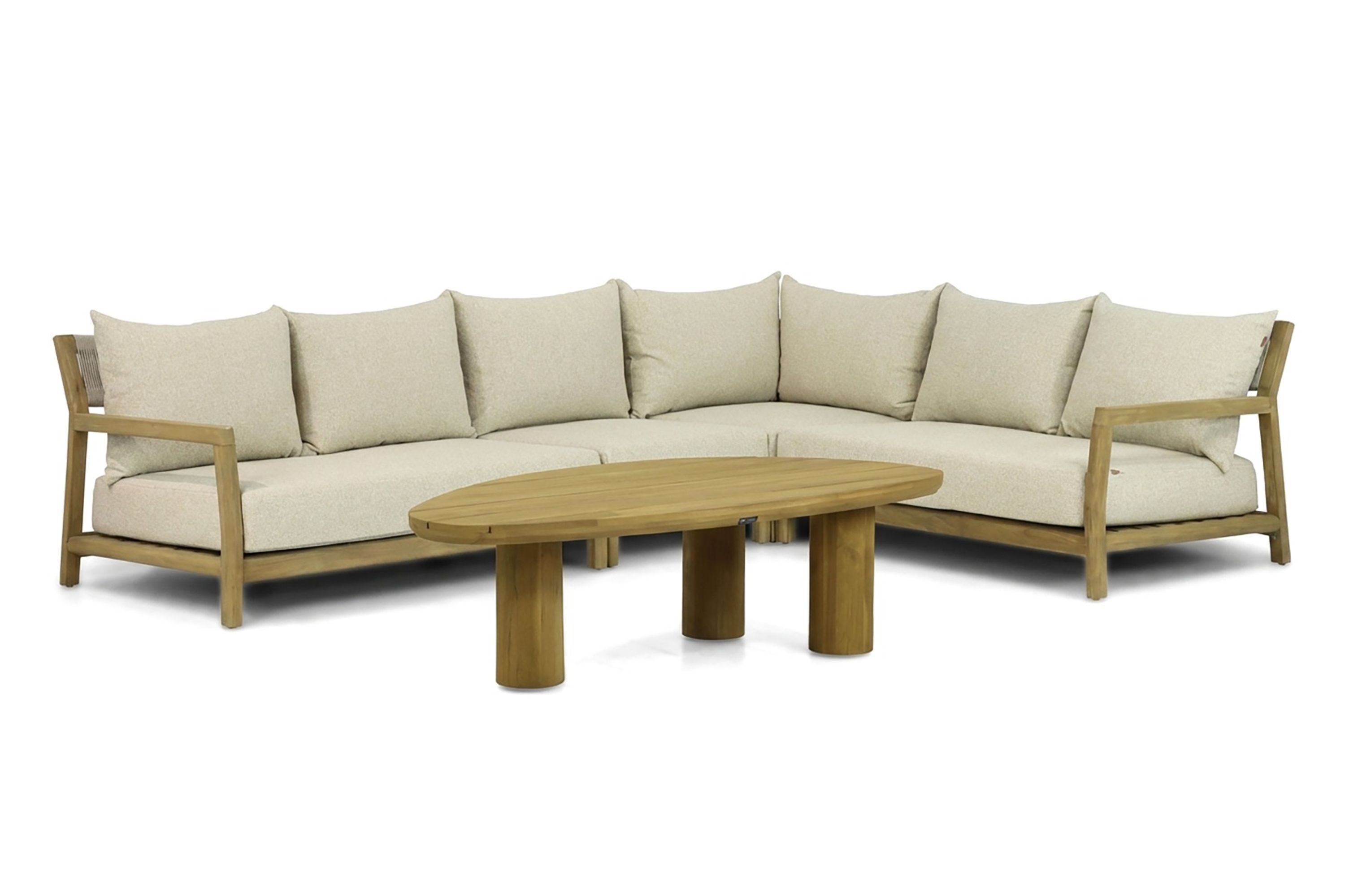 Santika Furniture Santika Suka/Riah 135 cm hoek loungeset 5-delig