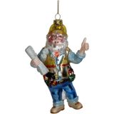 HD Collection Bouwmanager kerstbal Glas Multi 12,7 cm