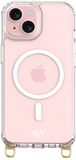 AVY Transparant Hoesje | Geschikt voor Apple iPhone 15 | Compatibel met MagSafe | Clear Case | Haakjes voor koord