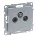 LEGRAND SEANO doorgangsdoos TV-R-SAT, HD-TV, aansluitdemping: 14 dB, kleur: gelakt aluminium, 765268