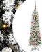 vidaXL Kunstkerstboom Wit 150 cm PVC en Metaal en Plastic