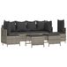 vidaXL 5-delige loungeset met kussens, polyrattan, grijs