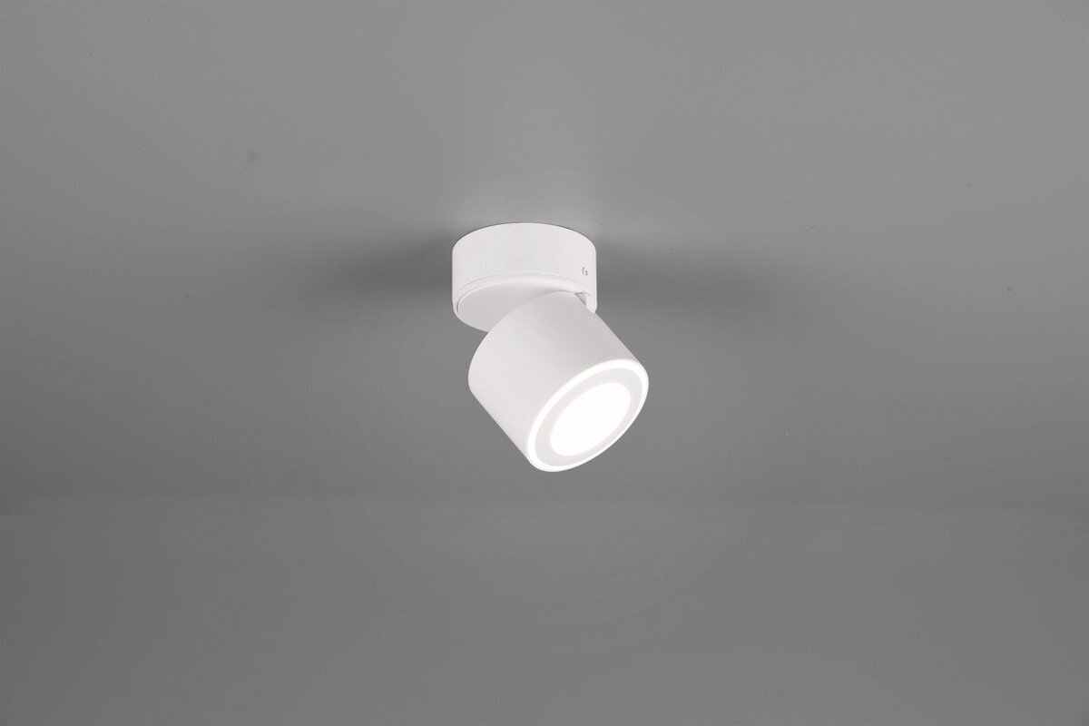 TRIO LEUCHTEN Taurus plafondlamp - spot - ingebouwd LED - Ø8 cm - modern - wit