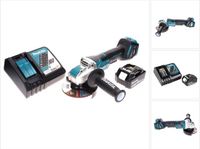 Makita DGA 519 RT1 accu-haakse slijper 18 V 125 mm borstelloos X-Lock + 1x accu 5,0 Ah + oplader