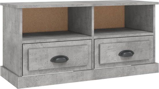 vidaXL TV meubel 93x35,5x45 cm bewerkt hout betongrijs