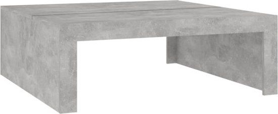 vidaXL Salontafel 100x100x35 cm Hout Betongrijs