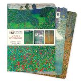Flame Tree Gustav Klimt: Landscapes Set of 3 Standard Notebooks