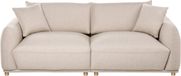 JUBEK - Canapé trois places - Beige - Polyester