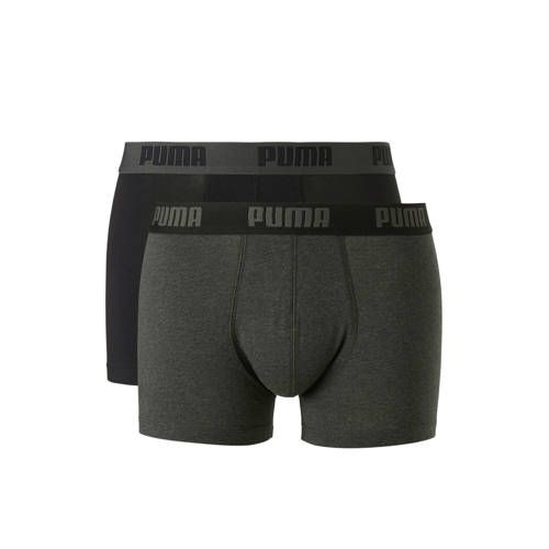 PUMA Bodywear boxershort set van 2 heren Zwart/donkergrijs