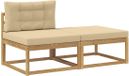 vidaXL Voetenbank Polyester Wit