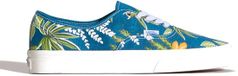Vans Authentic Chaussures Unisexe Baskets basses Toile/Caoutchouc Floral Bleu Marine Taille 36.5
