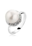 Nenalina Ring - 925 Sterling Zilver - Kristal - Wit - Maat 56