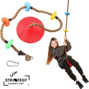 Outdoor Strategy Schotel Schommel Klimtouw Met Knopen - Schommelzitje Swing Kinderschommel 2 meter buiten en binnen