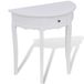 VidaXL Wandtafel met lade halfrond wit