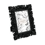 Laura Ashley 4 x 6 Zwarte Bloemen Textured Hand-Crafted Hars Picture Frame