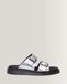 Dr. Martens Josef Metallic Leren Slide-Sandalen in Grijs, Grootte: 36