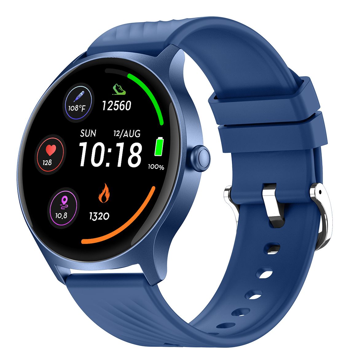 Denver SWC-387BU Smartwatch - 1.43" AMOLED Display - Digital - Blue