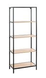 HAKU Plank eiken, zwart, MDF, metaal - Maat: B 64 cm x H 167 cm x D 35 cm, Stijl: Modern