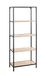 HAKU Plank eiken, zwart, MDF, metaal - Maat: B 64 cm x H 167 cm x D 35 cm, Stijl: Modern