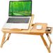 StarTech Bamboo Laptop Table - Bed and Sofa Table - Adjustable - Suitable for Notebooks - Serving Table - Orange