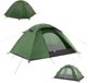 Merkloos Professionele tent voor 1 persoon, waterdicht, ultralicht, 3-4 seizoenen, groen