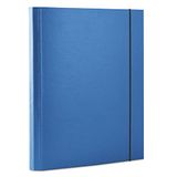 Office Products Documentenmap met elastiek PP A4/30, 3 kleppen, blauw
