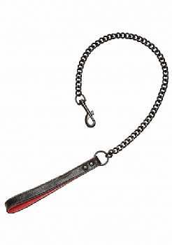 Doc Johnson KINK - Leather Handler's Leash - Black & Red