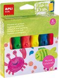 Apli Kids Verftubes met kwast | 6 Fluor Kleuren