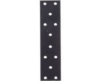 Alberts 825058 Geperforeerde plaat - zwart - kunststof gecoat - 155 x 40 x 2 mm | Set van 50