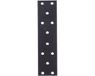 Alberts 825058 Geperforeerde plaat - zwart - kunststof gecoat - 155 x 40 x 2 mm | Set van 50