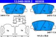 CONTINENTAL TEVES (ATE) Jeu de plaquettes de frein pour ATE 13.0460-5659.2