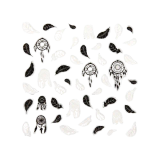 Peggy Sage Stickers décoratifs pour ongles Plumes Noir et Blanc