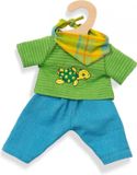 Heless Poppenkleding Outfit Max 3-delig Blauw/groen 35-45 Cm