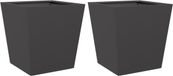 vidaXL Plantenbakken 2 st 40x40x40 cm staal zwart