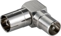 Goobay 65391 Coax Hoekadapter - Coax Bus > Coax Stekker 90° - Metaal