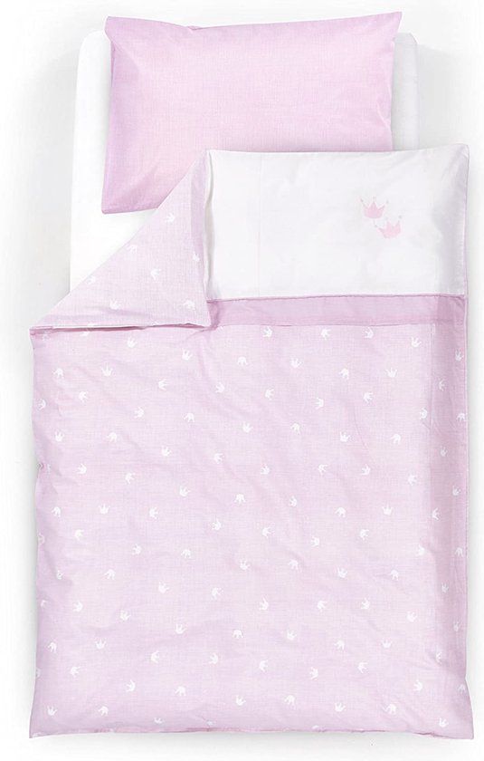Träumeland Beddengoed Kroon - 2-Delig - 80 x 80 cm - Roze