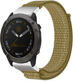 Strap-it nylon bandje olijfgroen 22mm voor Garmin Fenix 5/6/7/8/Quatix/Epix/Forerunner/Instinct