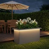 vidaXL Jardinière avec LED anthracite 30 x 60 x 30 cm acier