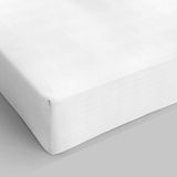 Max Color Bedlaken met hoeken, 25 cm, wit, 2-zits