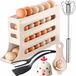 Markenlos Shenzhen Haorui Industrial Technology Co., Ltd. 5-delige set keukenaccessoires met eieropslag - eigeelscheider - halfautomatische garde - spiegelei-spatel - eierreinigingsborstel