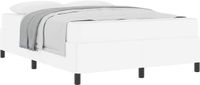 vidaXL Bedframe met matras Wit 140 x 200 cm Stof