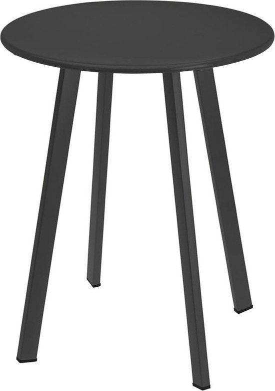 ProGarden Bijzettafel - 40x49 cm - Mat - Donkergrijs - Industrieel