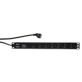 LogiLink PDU8A01 Energiedistributie-eenheid (PDU) zwart