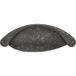 Häfele ROMA Poignée coquille carrée 64 mm fer antique