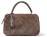 Braccialini Sac à main Marron Mélangé Polyuréthane Polyester Matelassé Brun UNICA 31x20x12 cm B16840-MARRONE